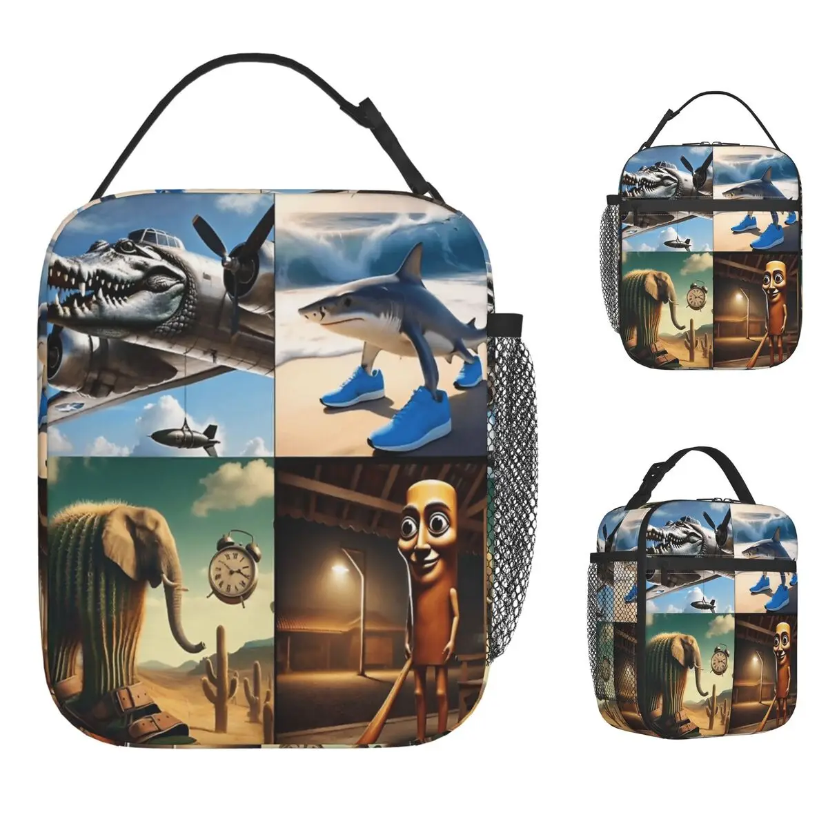 Bombardiro Crocodilo Lunch Bag For Adult Custom Lunch Box Funny Travel Cooler Bag Convenient Oxford Tote Food Bags 
Bombardiro Crocodilo Lunch Bag For Adult Custom Lunch Box Funny Travel Cooler Bag Convenient Oxford Tote Food Bags