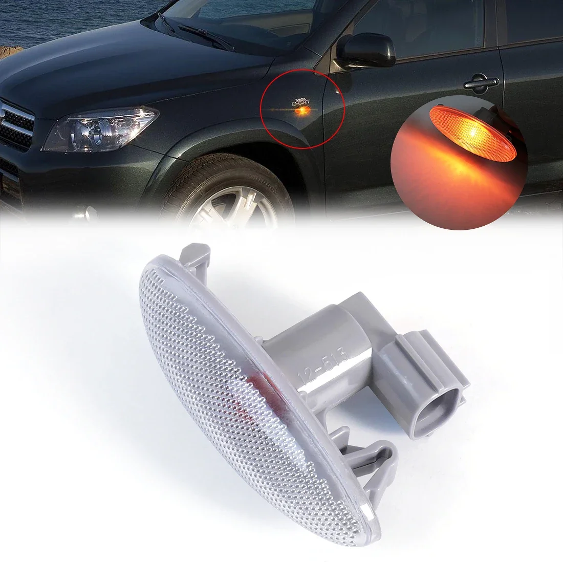 Передний бампер автомобиля, боковой маркер на крыло для Toyota Corolla Auris Yaris RAV4 2006 2007 2008 2009 2010 2011, янтарная лампа указателя поворота 12 В
Передний бампер автомобиля, боковой маркер на крыло для Toyota Corolla Auris Yaris RAV4 2006 2007 2008 2009 2010 2011, янтарная лампа указателя поворота 12 В