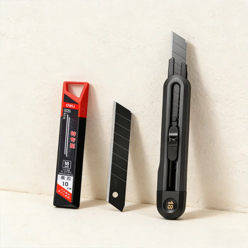 SK2 Black Blade Utility Knife ABS Engineering Plastic + SK2 0.6mm Rustproof Blades Sharp Durable Cutting Tool for Paper Carpet D
SK2 Black Blade Utility Knife ABS Engineering Plastic + SK2 0.6mm Rustproof Blades Sharp Durable Cutting Tool for Paper Carpet D