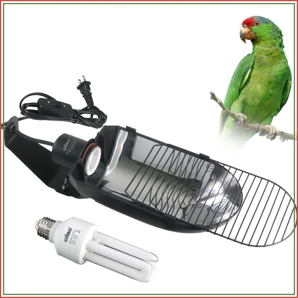 Bird Cage Light Fixture with AvianSun Lamp Hood, 2.4% UVB UVA 20W CFL Bulb for Captive Birds
Bird Cage Light Fixture with AvianSun Lamp Hood, 2.4% UVB UVA 20W CFL Bulb for Captive Birds
