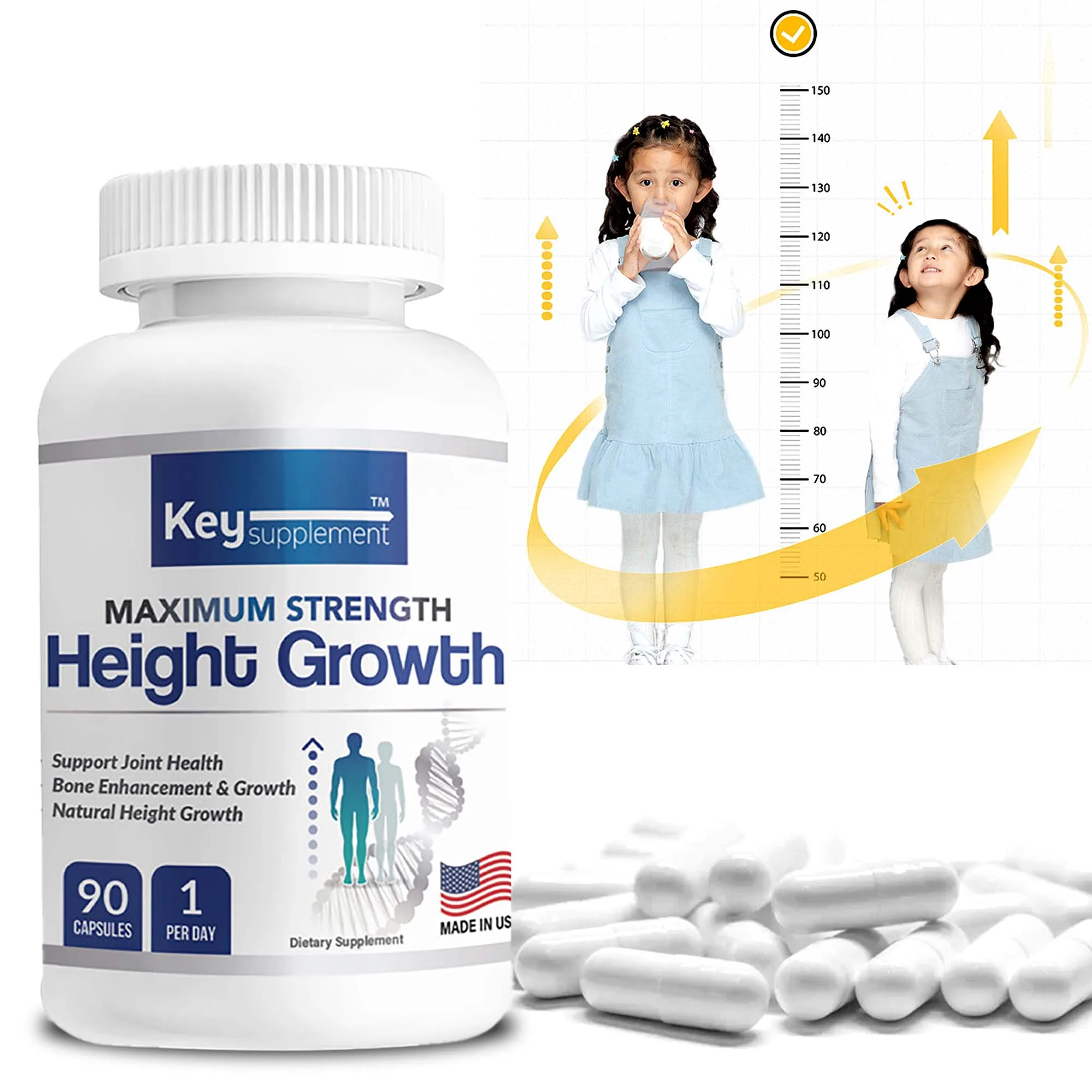 Height Growth Supplement With Vitamins and Calcium Zinc Improves Bone Strength Natural Capsules Promotes Growth Improve Immunity
Height Growth Supplement With Vitamins and Calcium Zinc Improves Bone Strength Natural Capsules Promotes Growth Improve Immunity