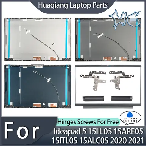 New Metal Part For Ideapad 5 15ALC05 15IIL05 15ARE05 15ITL05 2020 2021 LCD Back Cover Front Bezel Hinges Replacement