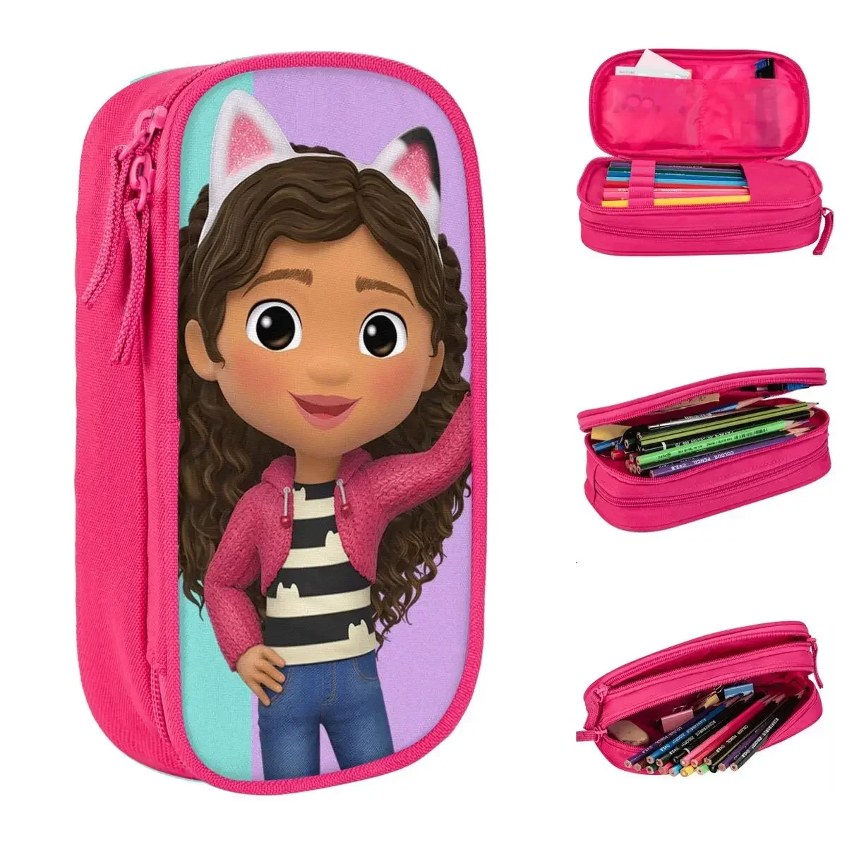 Gabby Dollhouse Cartoon Pencil Case Lovely Cute Cat Pen Bag for Student Large Storage School Supplies Zipper Pencilcases
Gabby Dollhouse Cartoon Pencil Case Lovely Cute Cat Pen Bag for Student Large Storage School Supplies Zipper Pencilcases