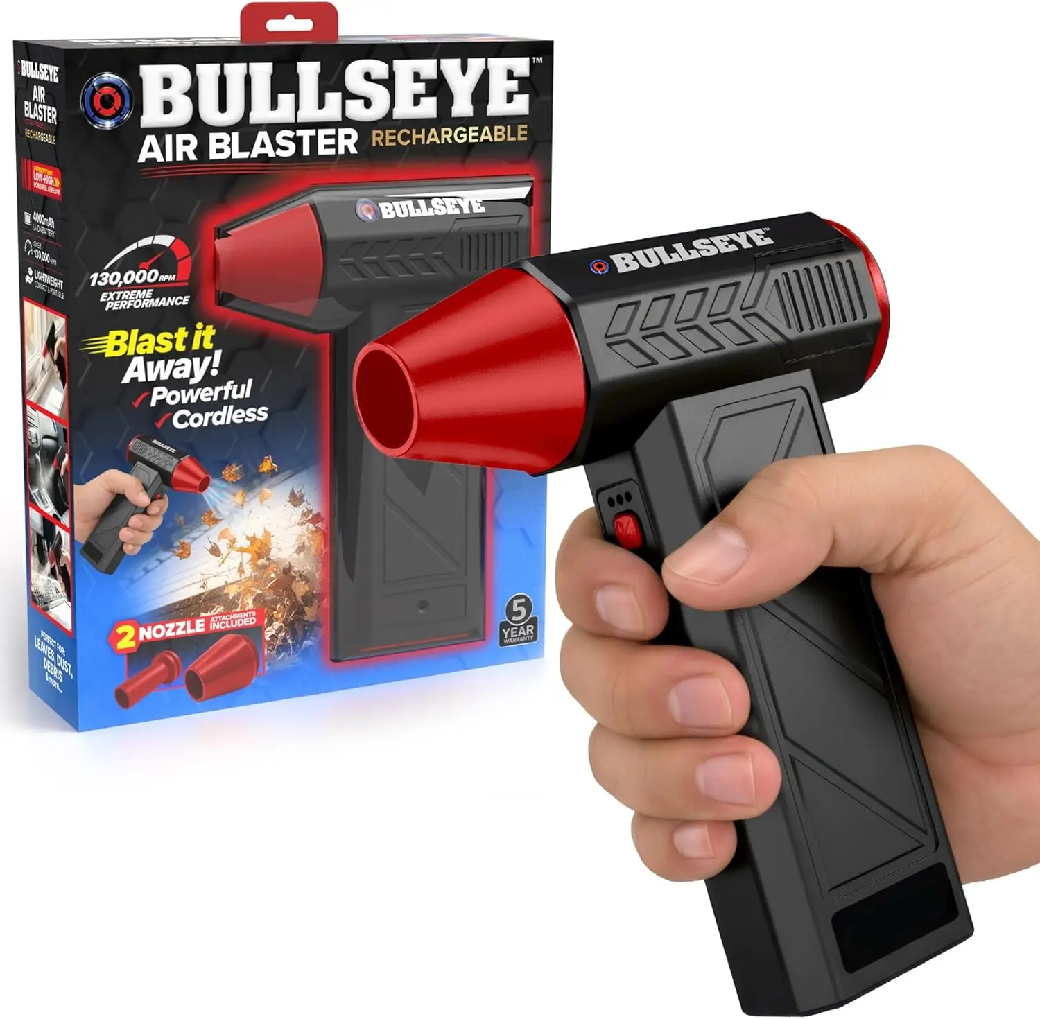 130000 RPM Electric Air Duster, Rechargeable Cordless Compressed Air Blower for Computer Cleaning, Keyboard, Car Detailing, 3 Speed Turbo, 2 Nozzles
130000 RPM Electric Air Duster, Rechargeable Cordless Compressed Air Blower for Computer Cleaning, Keyboard, Car Detailing, 3 Speed Turbo, 2 Nozzles