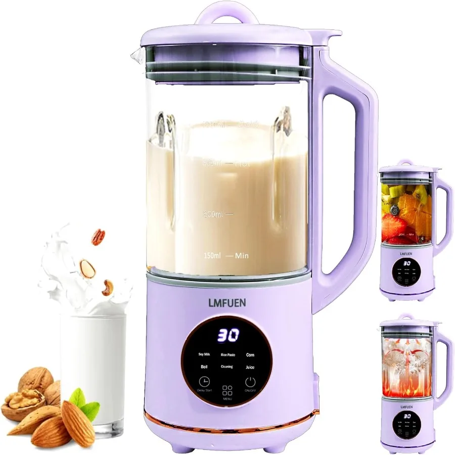 Automatic 40oz Nut Milk Maker for Homemade Almond Oat Soy Milk Plant-Based Milk Soup Maker Machine with Delay Start/Keep Warm/S
Automatic 40oz Nut Milk Maker for Homemade Almond Oat Soy Milk Plant-Based Milk Soup Maker Machine with Delay Start/Keep Warm/S