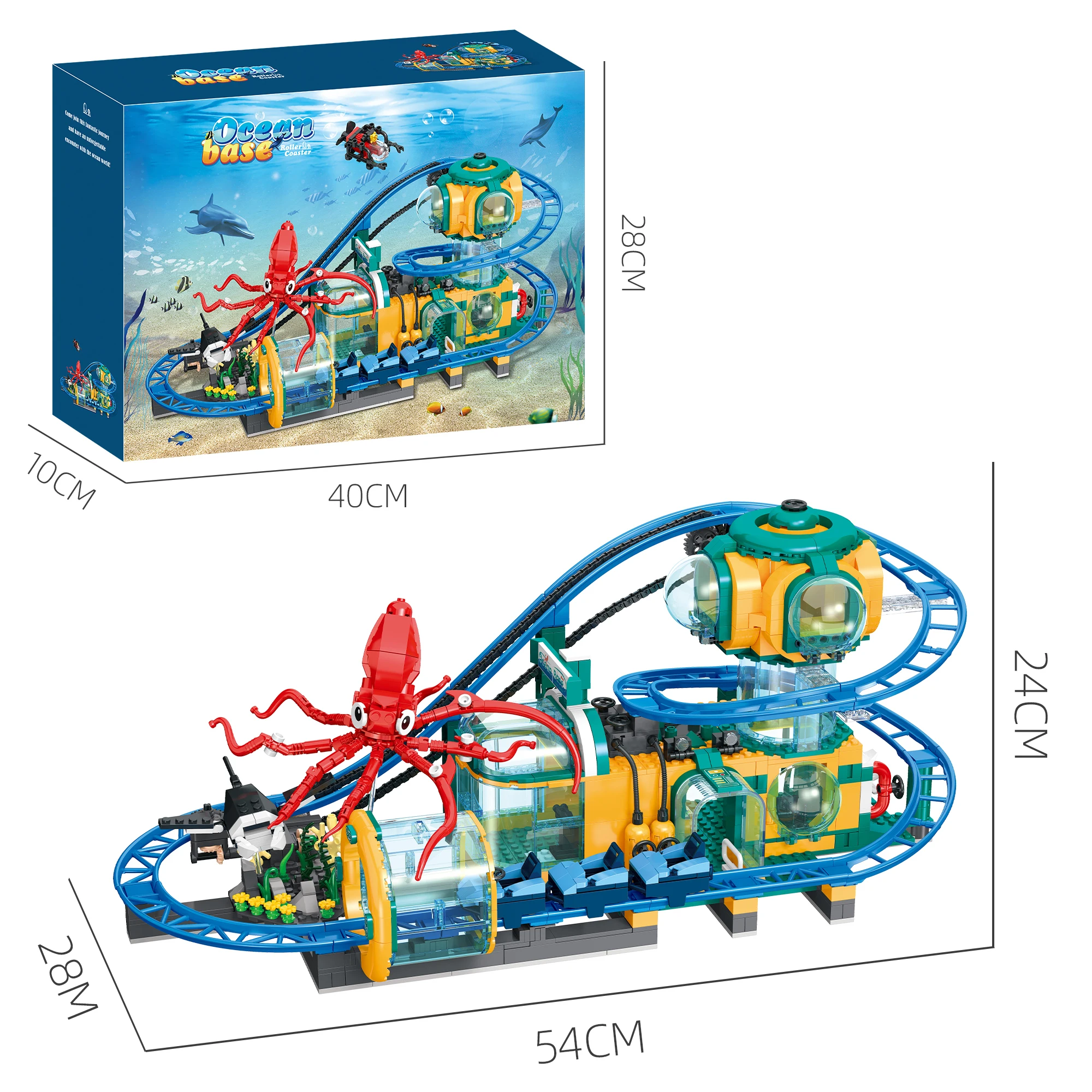 Creative Ocean Aquarium Roller Coaster Building Blocks Movable Octopus Transparent Tunnel DIY Assembly Model Desktop Decor Gift
Creative Ocean Aquarium Roller Coaster Building Blocks Movable Octopus Transparent Tunnel DIY Assembly Model Desktop Decor Gift