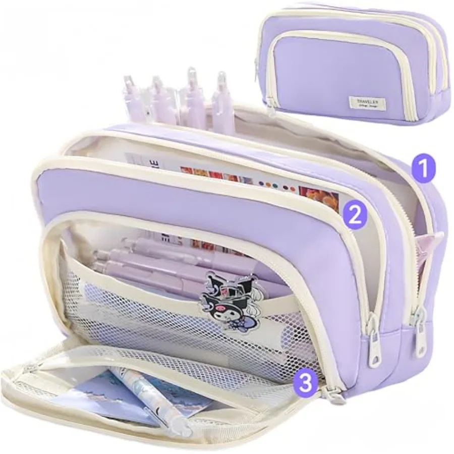Big Capacity Pencil Case 3 Compartments Large Pencil Pouch Pen Bag Pencil Box Holder Organizer Simple Storage Aesthetic Station
Big Capacity Pencil Case 3 Compartments Large Pencil Pouch Pen Bag Pencil Box Holder Organizer Simple Storage Aesthetic Station
