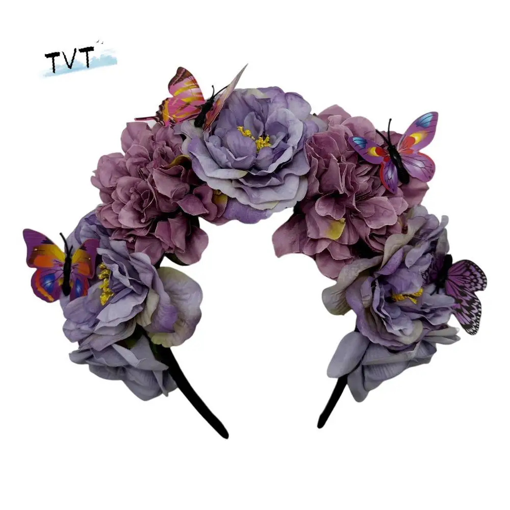 Trendy Bohemian Flower Hairband Faux Floral Ethnic Style Floral Crown Hair Hoop Butterfly Headdress Headpiece
Trendy Bohemian Flower Hairband Faux Floral Ethnic Style Floral Crown Hair Hoop Butterfly Headdress Headpiece