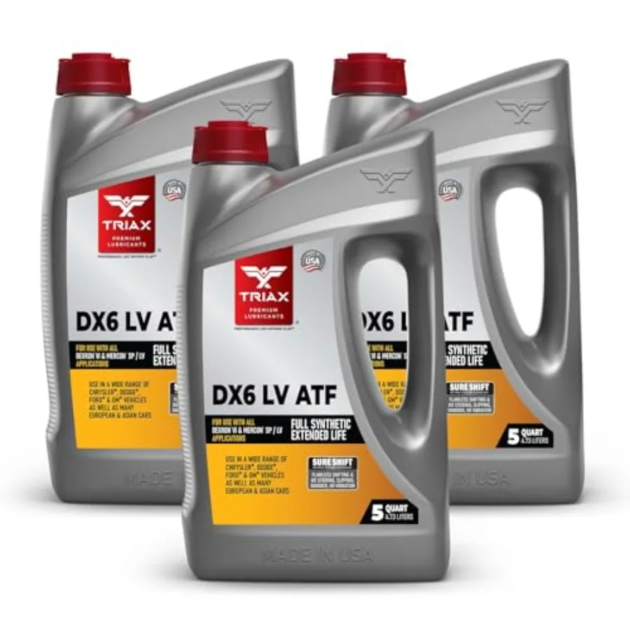 DX6 ATF - Compatible with Dexron VI and Mercon SP/LV Applications - Full Synthetic OEM Grade Low Viscosity Fill for Life Automa
DX6 ATF - Compatible with Dexron VI and Mercon SP/LV Applications - Full Synthetic OEM Grade Low Viscosity Fill for Life Automa