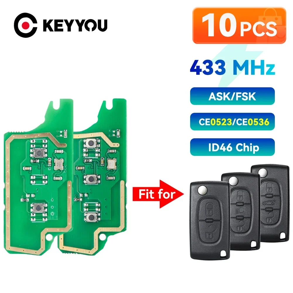 KEYYOU 10 шт. автомобильный дистанционный ключ для Peugeot 207 408 307 308 408 Citroen C2 C3 C4 Picasso ASK/FSK ID46 чип CE0536/0523
KEYYOU 10 шт. автомобильный дистанционный ключ для Peugeot 207 408 307 308 408 Citroen C2 C3 C4 Picasso ASK/FSK ID46 чип CE0536/0523