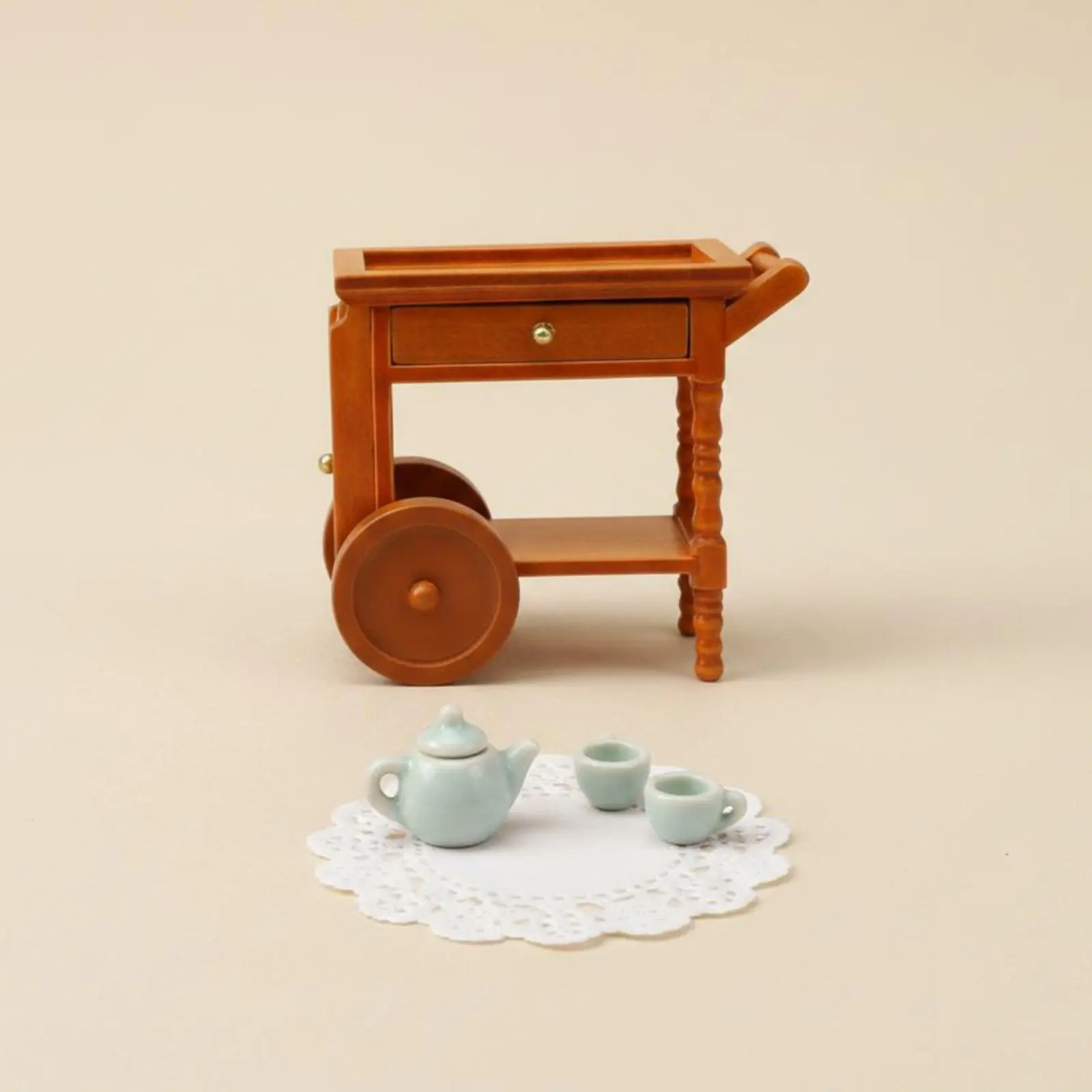 1:12 Dollhouse Handcart with Wheels Dollhouse Serving Handcart Miniature Furniture for Model Hobbyists
1:12 Dollhouse Handcart with Wheels Dollhouse Serving Handcart Miniature Furniture for Model Hobbyists