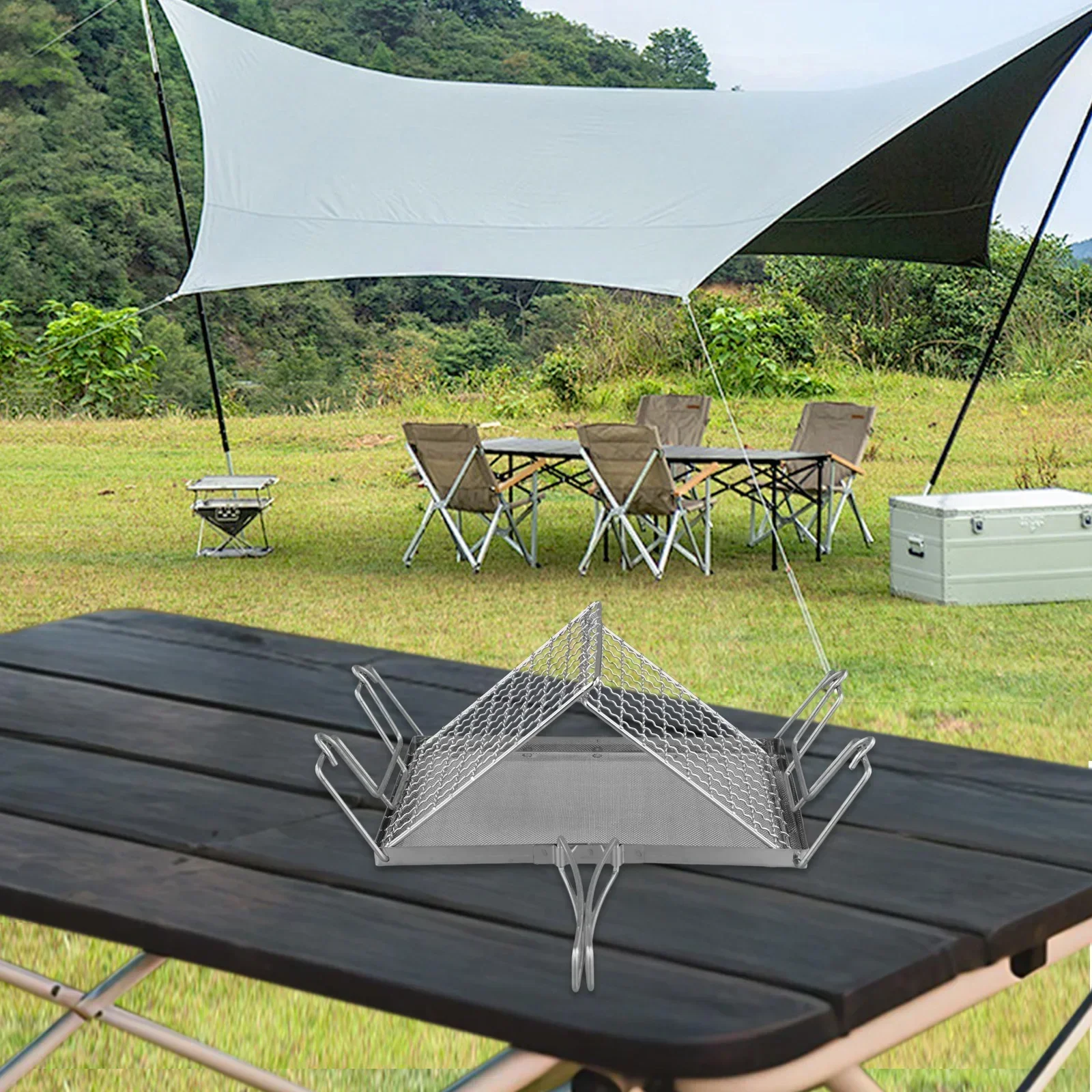 1x Foldable Outdoor BBQ Grill Stainless Steel Bread Toaster Rack Stove For Camping Portable Picnic Baking Cooking Barbecue Tool
1x Foldable Outdoor BBQ Grill Stainless Steel Bread Toaster Rack Stove For Camping Portable Picnic Baking Cooking Barbecue Tool