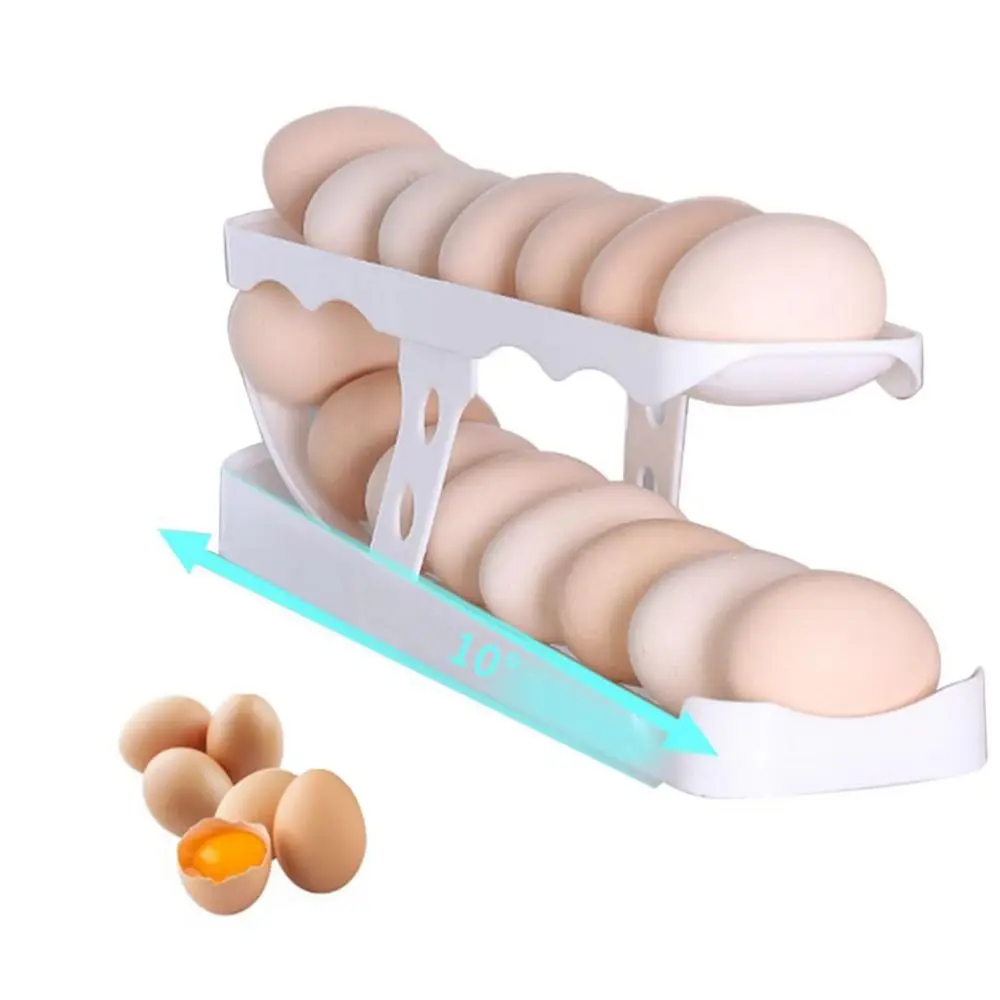 Portable Rolldown Scrolling Egg Rack Double-layer Slide-type Automatic Egg Holder White Egg Storage Box Refrigerator
Portable Rolldown Scrolling Egg Rack Double-layer Slide-type Automatic Egg Holder White Egg Storage Box Refrigerator