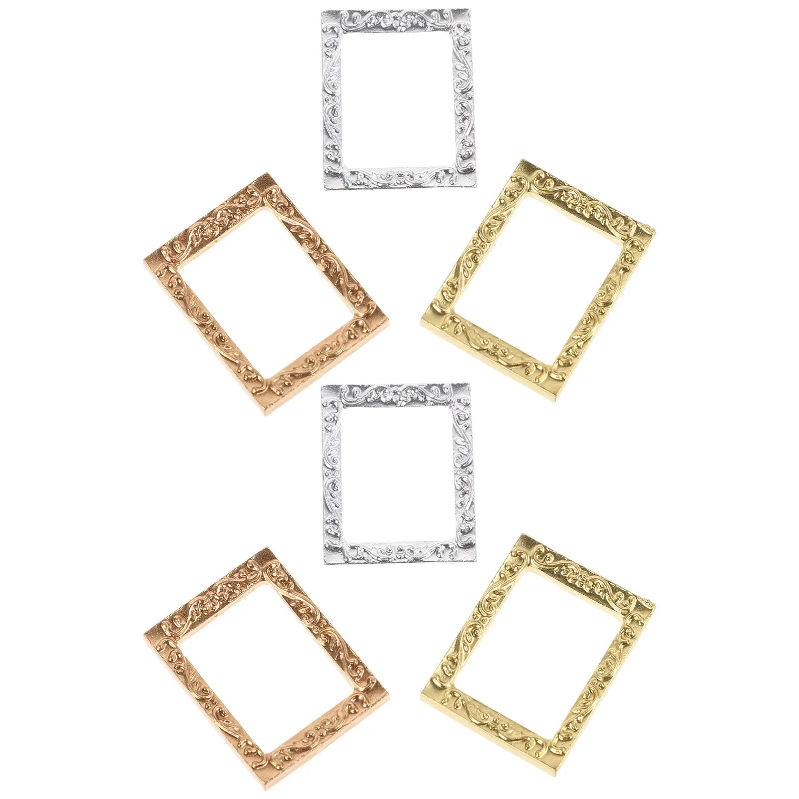 6Pcs Miniature Photo Frame Accessories Realistic Resin Vintage Rectangular Frames for Dollhouse Scenes Micro Photography Props
6Pcs Miniature Photo Frame Accessories Realistic Resin Vintage Rectangular Frames for Dollhouse Scenes Micro Photography Props