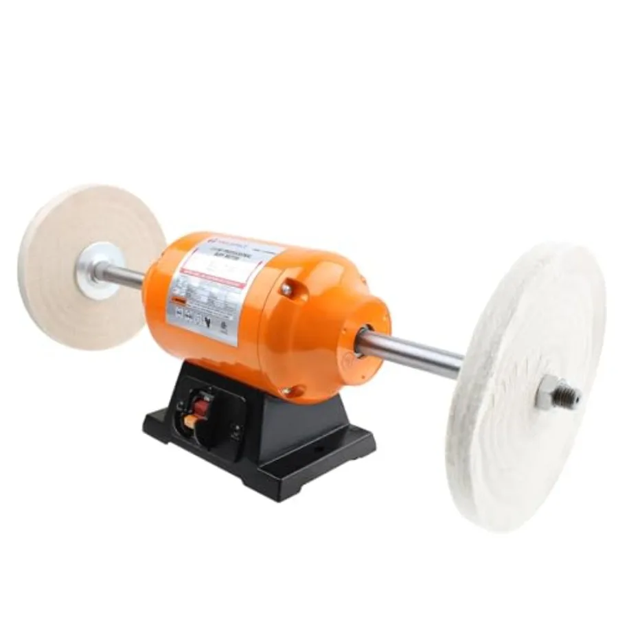 8" Bench Buffer Polisher, 3/4 HP 3450 RPM, Dual Cloth Wheels for Knife Sharpening, Jewelry Polishing, Metal & Wood Finishing
8" Bench Buffer Polisher, 3/4 HP 3450 RPM, Dual Cloth Wheels for Knife Sharpening, Jewelry Polishing, Metal & Wood Finishing