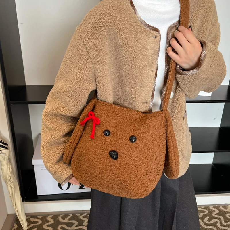 Women Cartoon Plush Dog Design Bag Large Capacity Handbag Ladies Shoulder Bags Shopper Bag Bookbag Purse Crossbody Girls Gift
Women Cartoon Plush Dog Design Bag Large Capacity Handbag Ladies Shoulder Bags Shopper Bag Bookbag Purse Crossbody Girls Gift