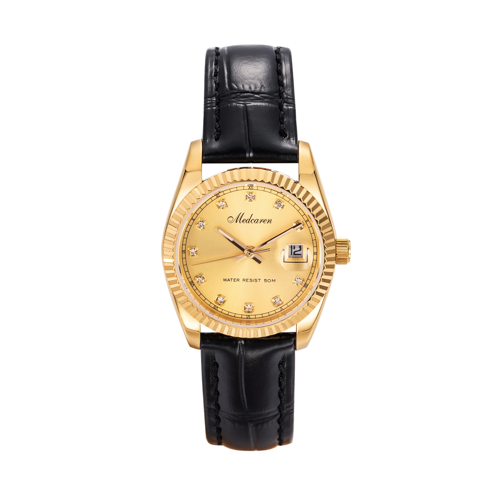 New Luxury Women' s Quartz Wristwatches 30.5mm 24K Gold Fashion Ladies Calendar Watch Premium Leather Strap Waterproof
New Luxury Women' s Quartz Wristwatches 30.5mm 24K Gold Fashion Ladies Calendar Watch Premium Leather Strap Waterproof