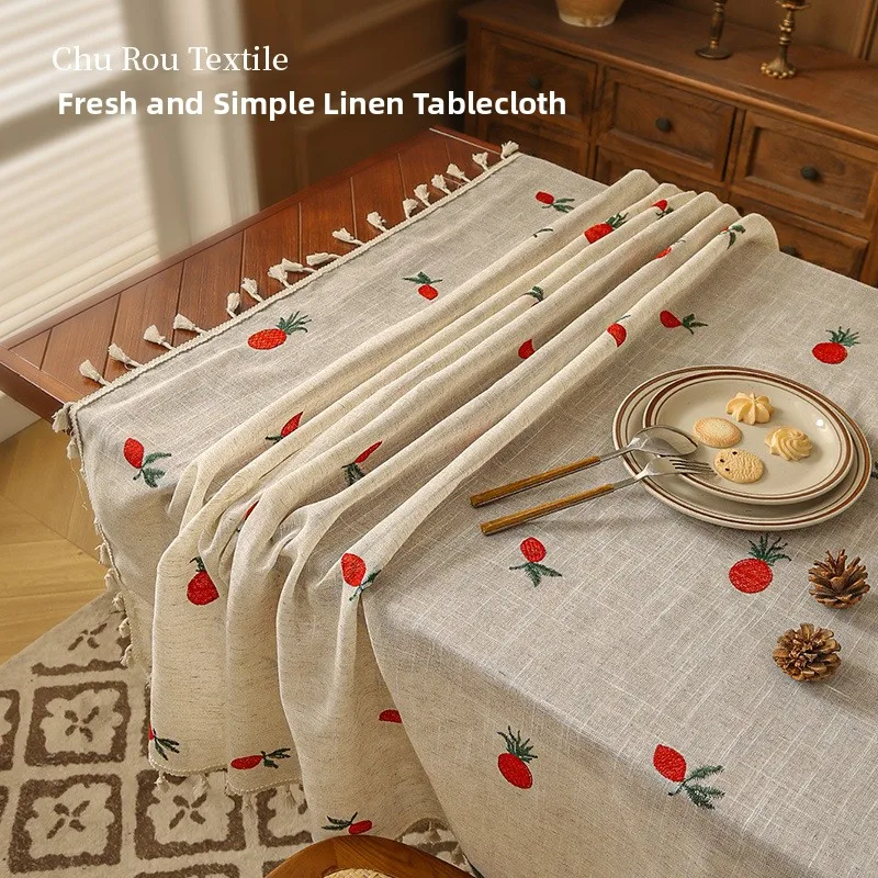 Elegant American Style Tablecloth Simple Luxury Retro Floral Embroidery Linen Dustproof Rectangle Tablecloth Japanese Minimalist
Elegant American Style Tablecloth Simple Luxury Retro Floral Embroidery Linen Dustproof Rectangle Tablecloth Japanese Minimalist