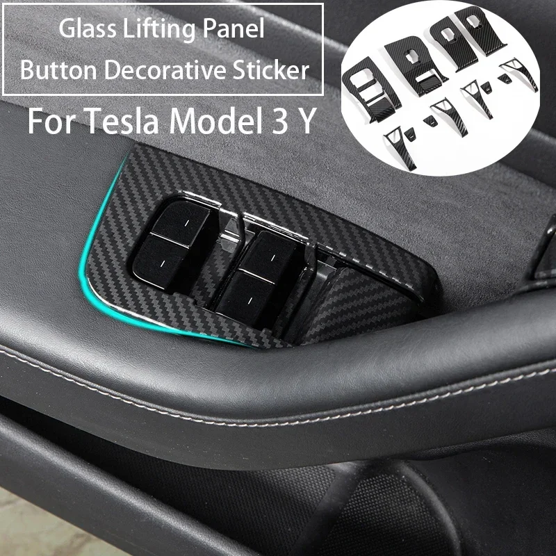 Lifting Panel Button Sticker for Tesla Model 3 Y 2017-2023 Carbon Fiber Glass Internal Window Lifting Sticker Decorative Patch
Lifting Panel Button Sticker for Tesla Model 3 Y 2017-2023 Carbon Fiber Glass Internal Window Lifting Sticker Decorative Patch