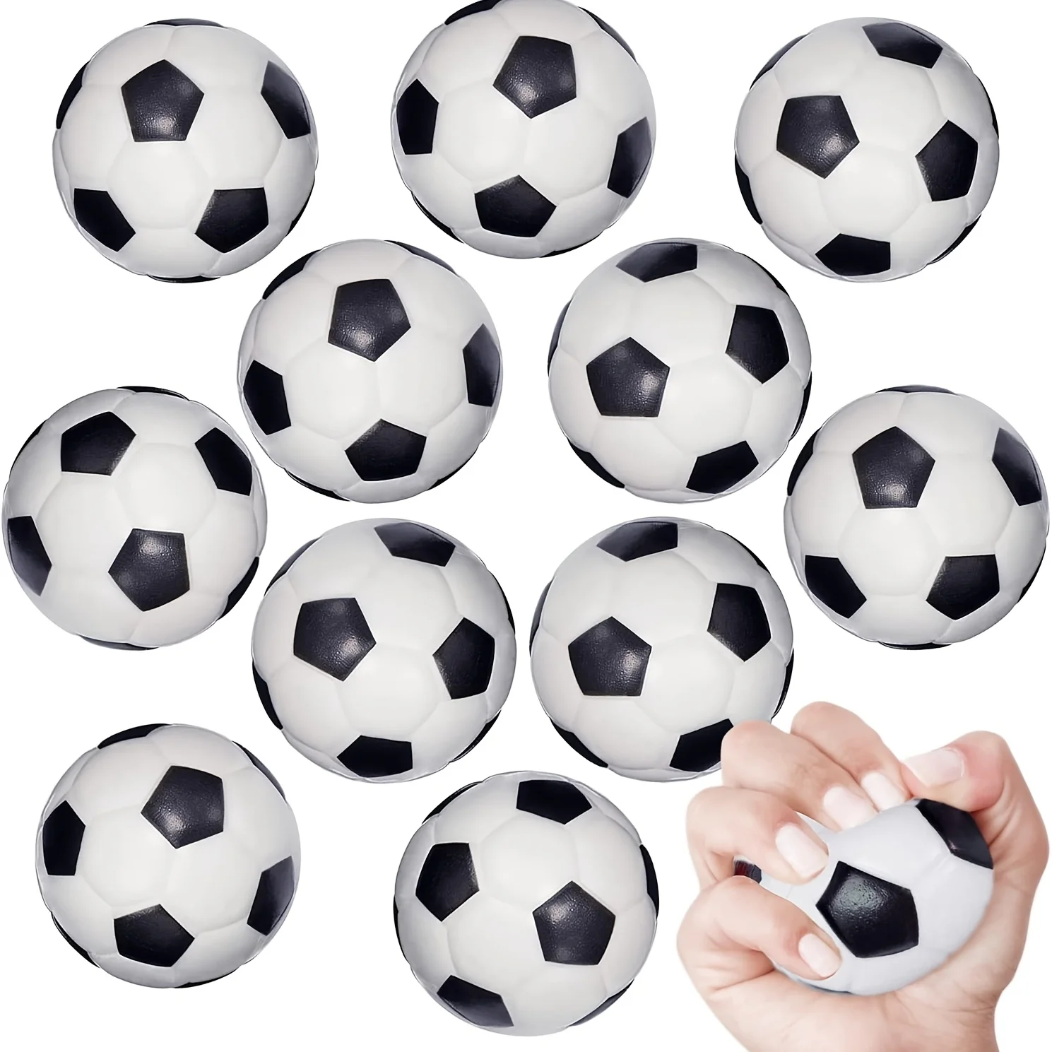 6-Pack Mini Soccer Stress Relief Balls are soft and squeezable for relaxation, anxiety relief, classroom rewards
6-Pack Mini Soccer Stress Relief Balls are soft and squeezable for relaxation, anxiety relief, classroom rewards