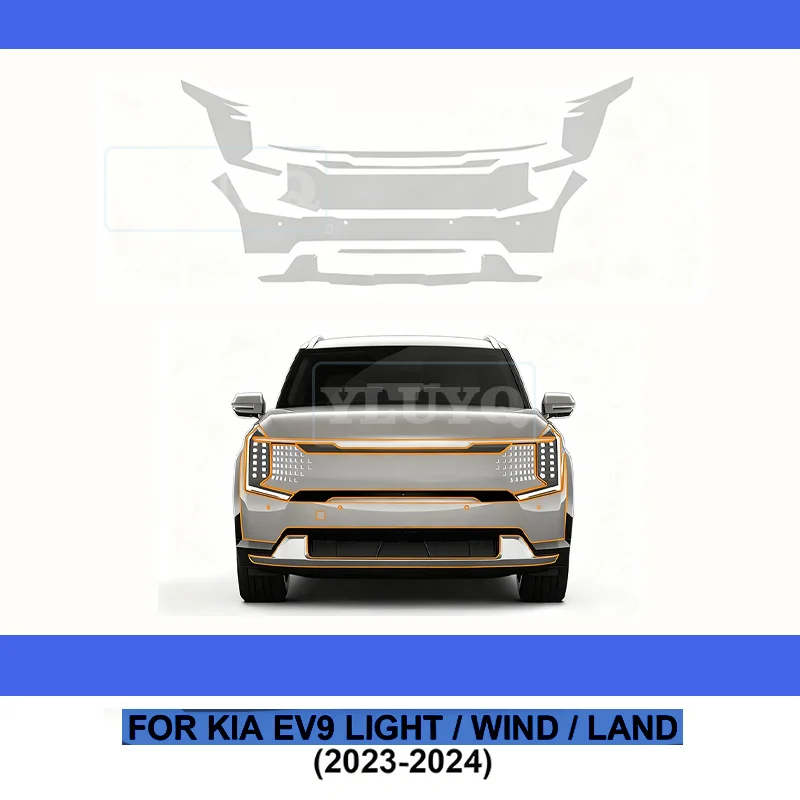 For KIA EV9 Light WIND LAND 2023 2024 Car Front Bumper Paint Protection Film PreCut TPU PPF Anti-scratch Bra Kit Body Sticker
For KIA EV9 Light WIND LAND 2023 2024 Car Front Bumper Paint Protection Film PreCut TPU PPF Anti-scratch Bra Kit Body Sticker