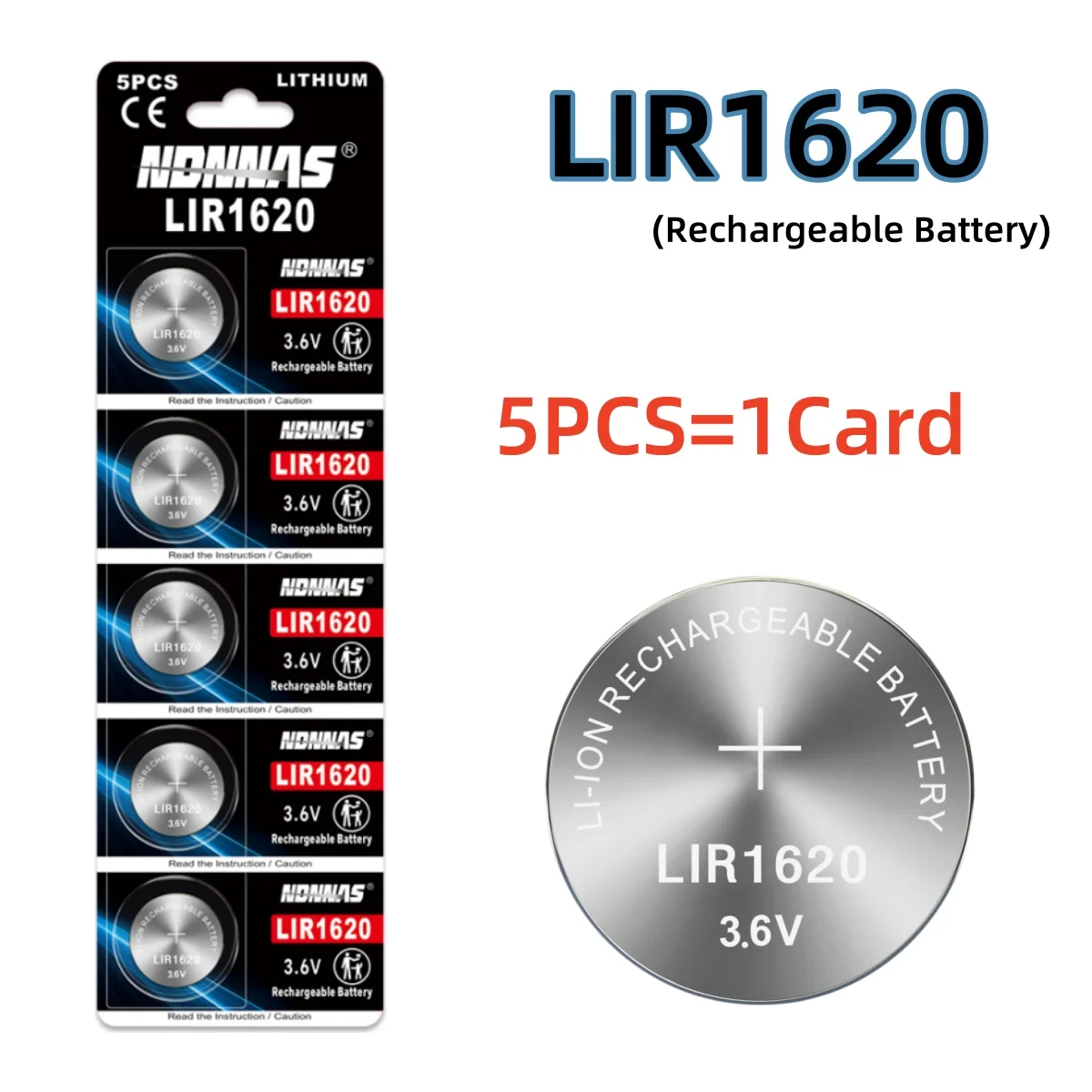 5-60PCS/LOT LIR1620 1620 battery 3.6V rechargeable coin cell battery charging 1620
5-60PCS/LOT LIR1620 1620 battery 3.6V rechargeable coin cell battery charging 1620