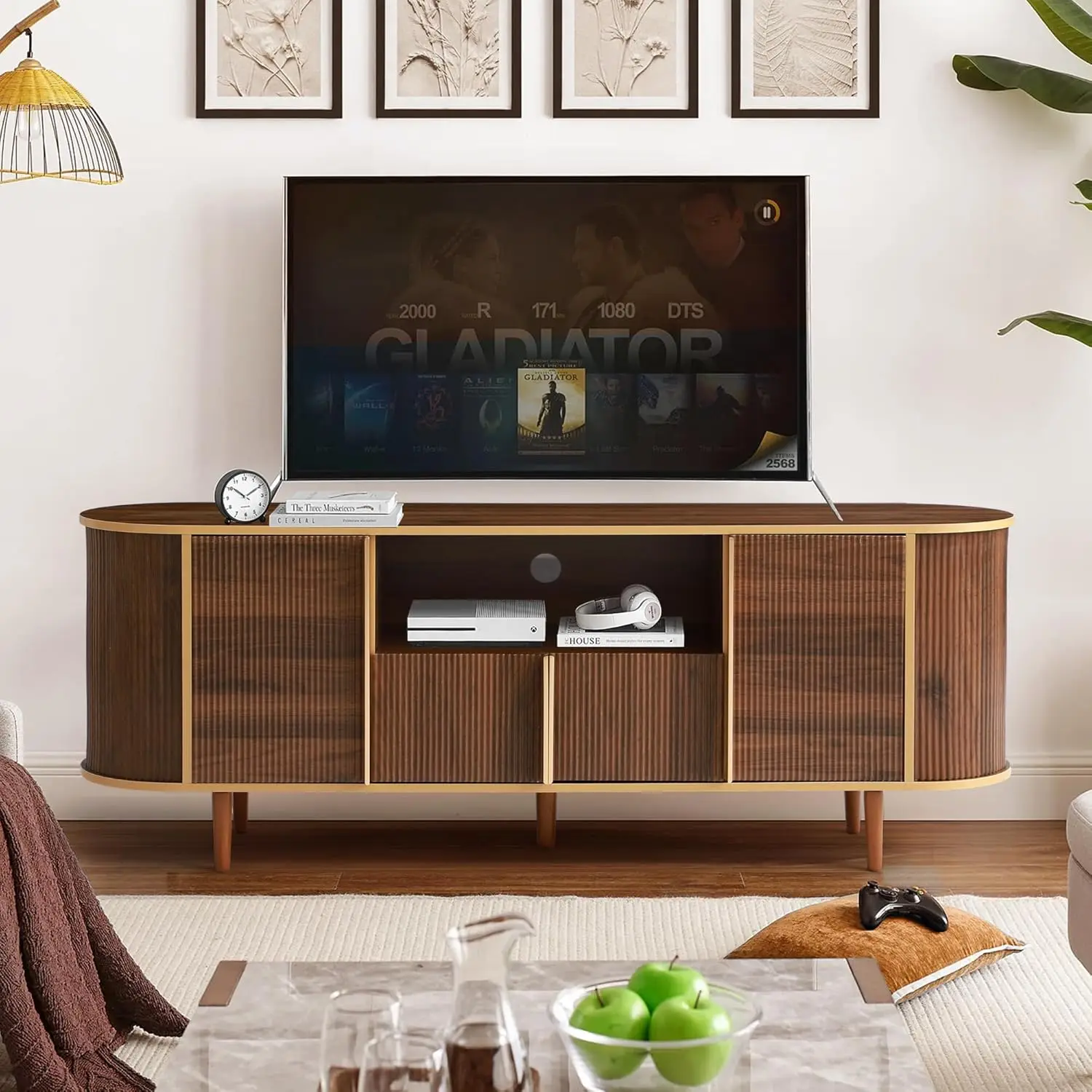 Fluted TV Stand 63" Entertainment Center Storage Adjustable Shelves Console Up To 70" Wood Media Bedroom Living Room, Customized
Fluted TV Stand 63" Entertainment Center Storage Adjustable Shelves Console Up To 70" Wood Media Bedroom Living Room, Customized