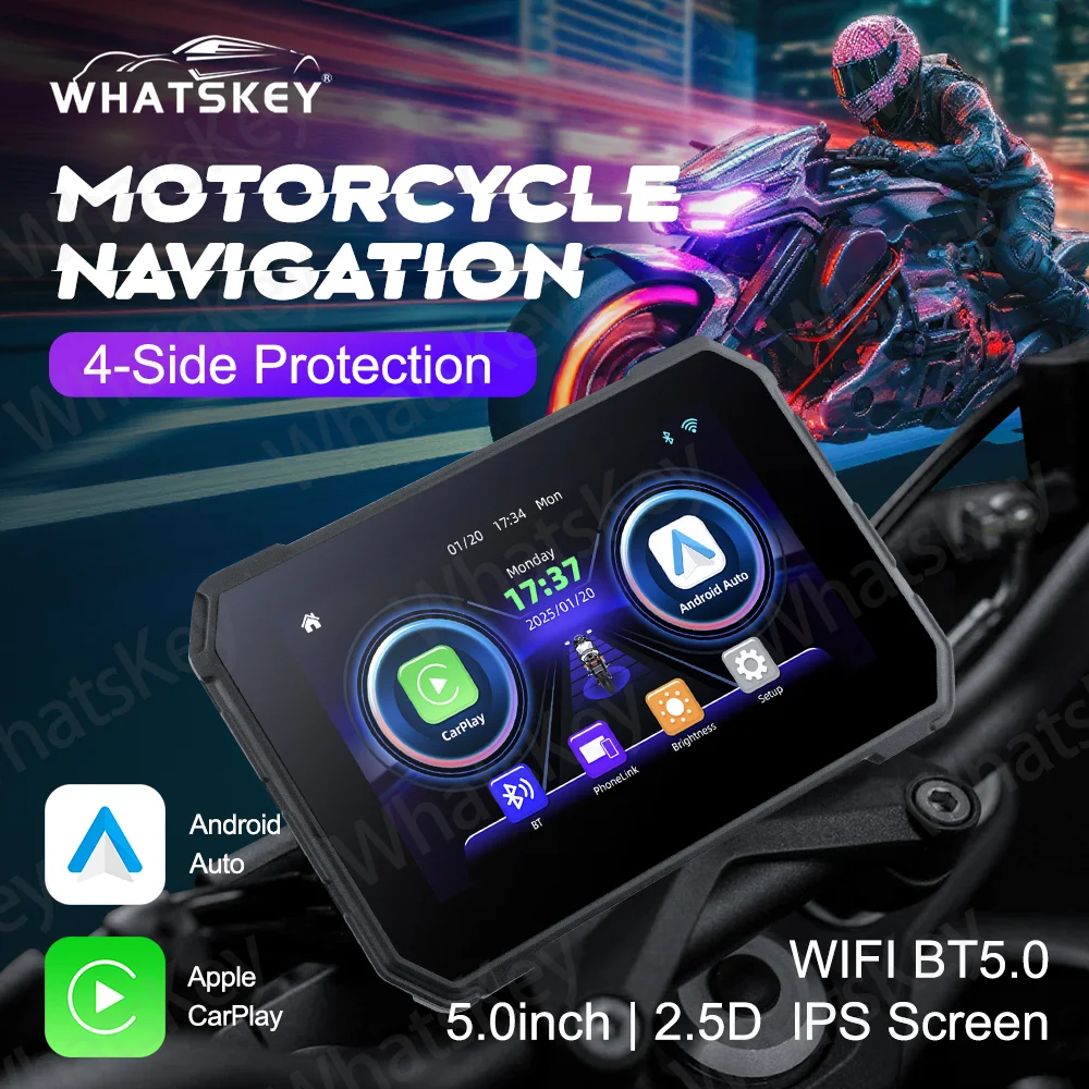 5Inch IPX7 Touch Screen Carplay Motorcycle GPS WiFi 5ghz Bluetooth 5.0 Wireless Android Auto Airplay Autolink for ADV Dirt Bike
5Inch IPX7 Touch Screen Carplay Motorcycle GPS WiFi 5ghz Bluetooth 5.0 Wireless Android Auto Airplay Autolink for ADV Dirt Bike