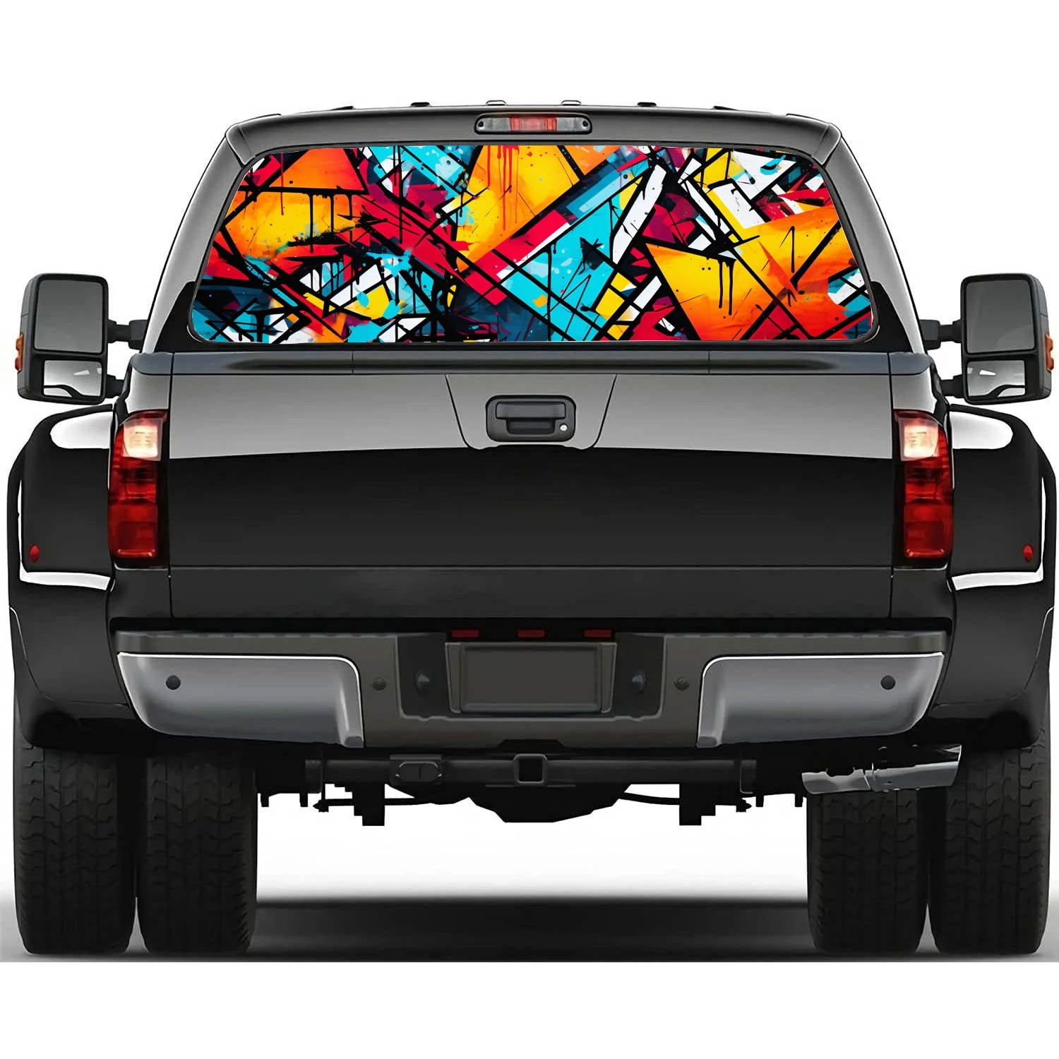 Chaos Color Splash Car Rear Window Decal Fit Pickup,Truck,Car Universal See Through Perforated Back Window Vinyl Sticker
Chaos Color Splash Car Rear Window Decal Fit Pickup,Truck,Car Universal See Through Perforated Back Window Vinyl Sticker