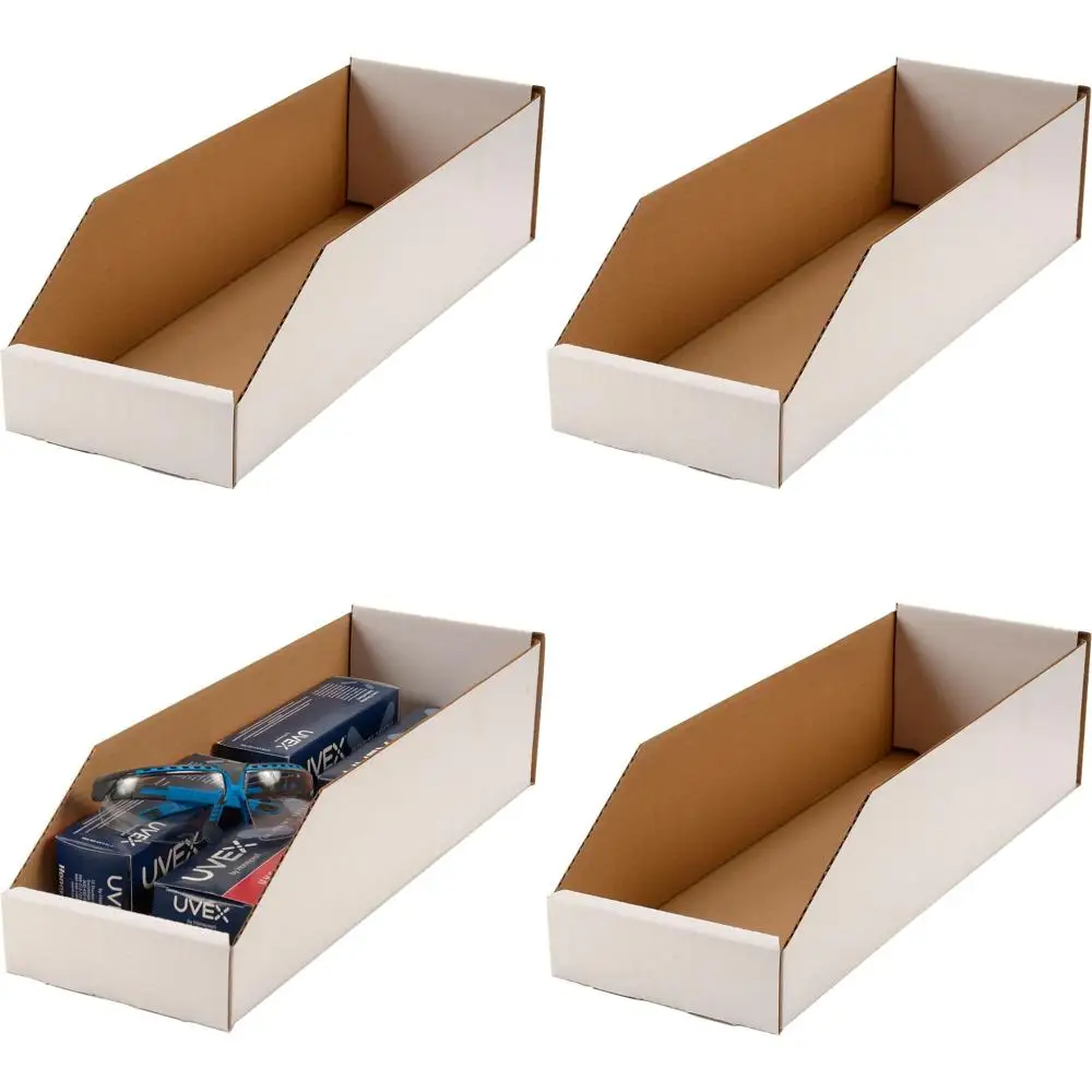 50 штук белых гофрированных контейнеров для хранения с открытым верхом, размер 6x18x4,5 дюйма
50 штук белых гофрированных контейнеров для хранения с открытым верхом, размер 6x18x4,5 дюйма