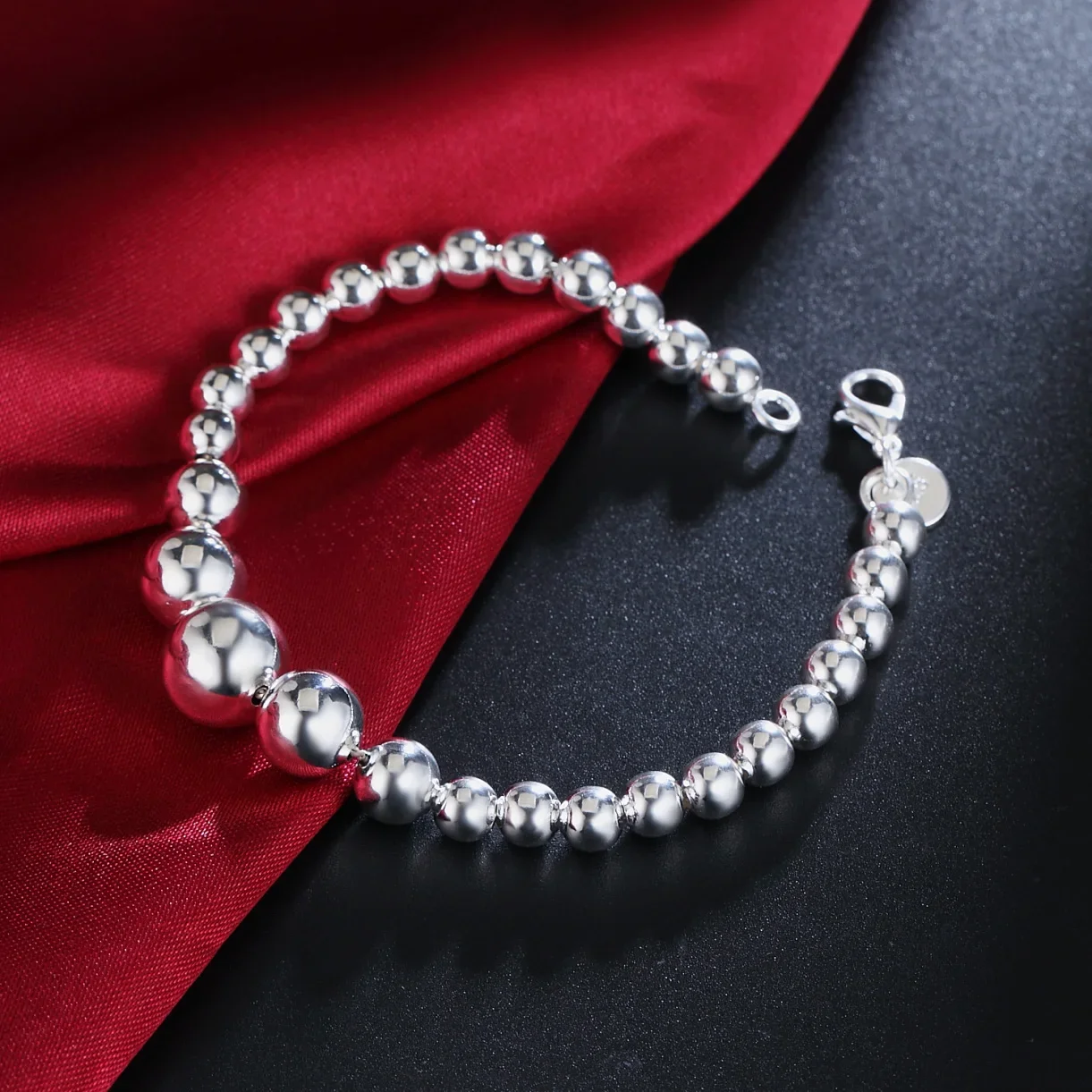 Hot new 925 Sterling silver fine Large and small beads chain Bracelets for women Wedding party Christmas Gift fashion Jewelry
Hot new 925 Sterling silver fine Large and small beads chain Bracelets for women Wedding party Christmas Gift fashion Jewelry
