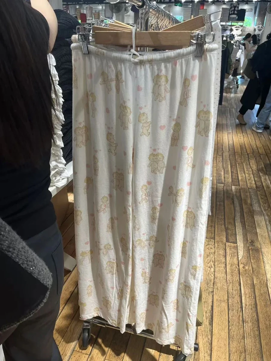Cute Angel Baby Print Long Pant Woman Autumn Drawstring High Waist Casual Straight Trousers Cotton Sweet Cartoon Sweatpants Y2k
Cute Angel Baby Print Long Pant Woman Autumn Drawstring High Waist Casual Straight Trousers Cotton Sweet Cartoon Sweatpants Y2k