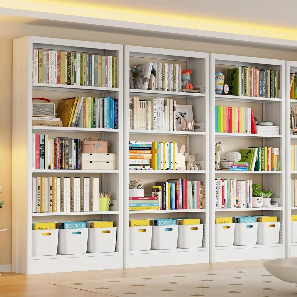 Metal White Bookshelf, 71H Tall Bookcase with Adjustable Storage Shelves, 5-Tier Heavy Duty Book Shelf, Modern Open Large Book C
Metal White Bookshelf, 71H Tall Bookcase with Adjustable Storage Shelves, 5-Tier Heavy Duty Book Shelf, Modern Open Large Book C