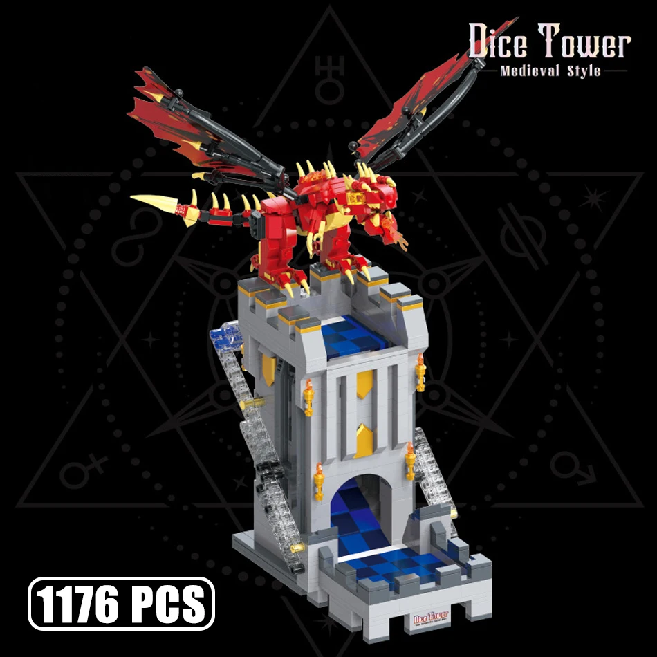 1176Pcs MOC Dragons Game Roller Dice Tower Building Blocks Set And Dungeonsed Self-Loading Dice Bricks Toys Kids Christmas Gift
1176Pcs MOC Dragons Game Roller Dice Tower Building Blocks Set And Dungeonsed Self-Loading Dice Bricks Toys Kids Christmas Gift
