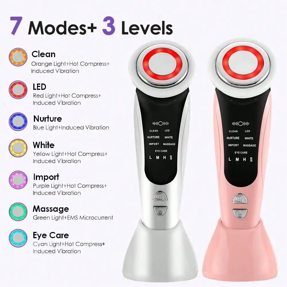 Electric 7 In 1 Multifunctional Beauty Device Facial Lifting Massage Machine Skin Care SPA Microcurrent Skin Rejuvenation Deep Clean 400mAh
Electric 7 In 1 Multifunctional Beauty Device Facial Lifting Massage Machine Skin Care SPA Microcurrent Skin Rejuvenation Deep Clean 400mAh