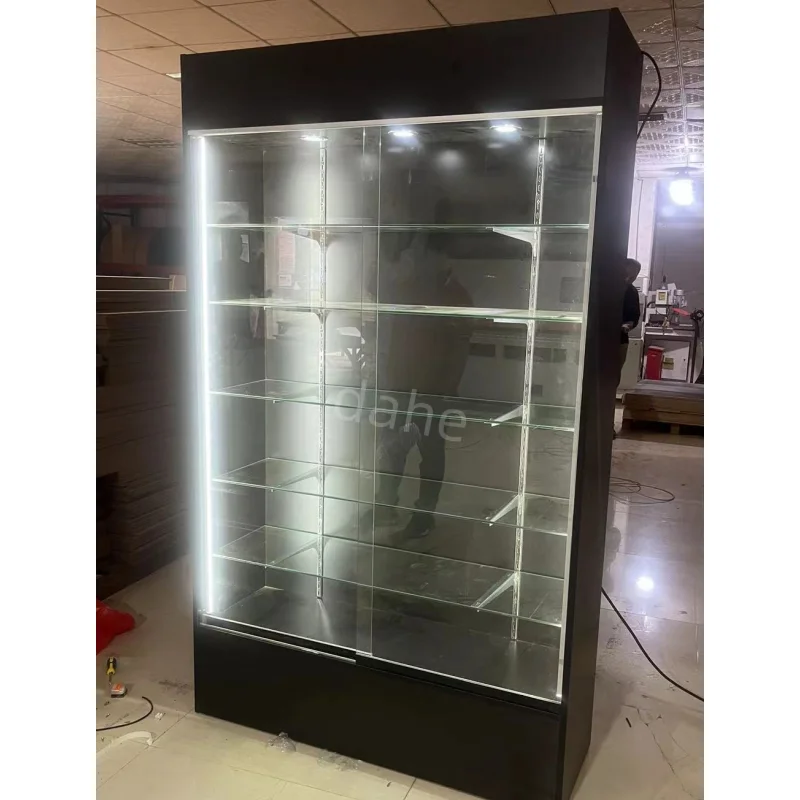 Custom. Popular Wood Frame Glass Showcase with Sliding by Led Lighting Smoke Shop Furniture Decor Tall Display
Custom. Popular Wood Frame Glass Showcase with Sliding by Led Lighting Smoke Shop Furniture Decor Tall Display