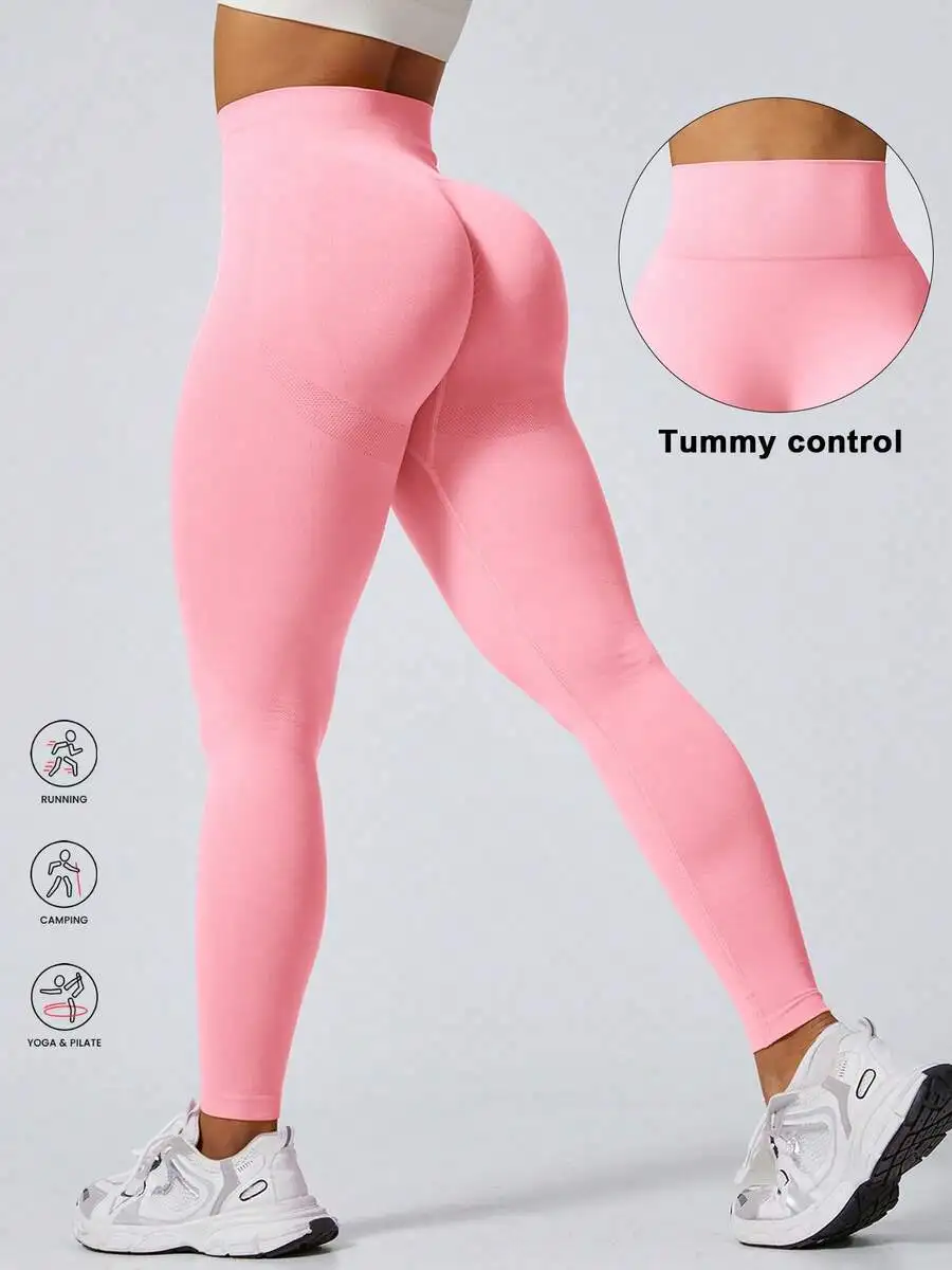 Womens High Waist Solid Color Ruched Leggings With Tummy Control
Womens High Waist Solid Color Ruched Leggings With Tummy Control