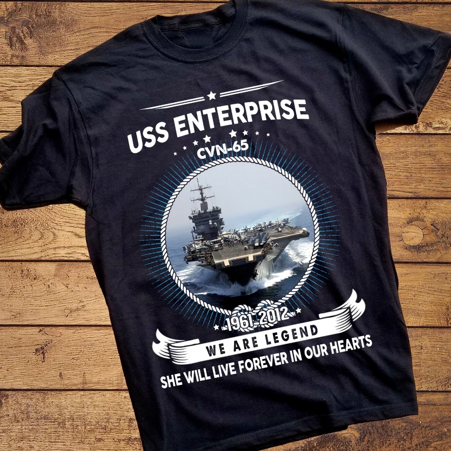 Футболка с принтом авианосера USS Enterprise CVN 65. Летняя хлопковая мужская футболка с коротким рукавом и круглым вырезом, новинка S-3XL
Футболка с принтом авианосера USS Enterprise CVN 65. Летняя хлопковая мужская футболка с коротким рукавом и круглым вырезом, новинка S-3XL