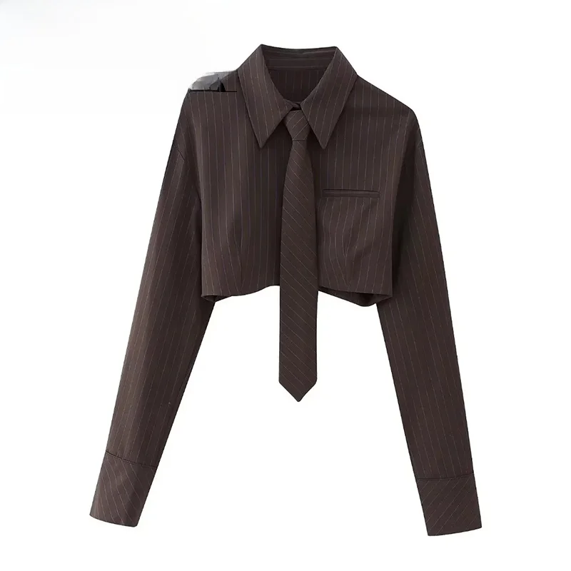 ZAR Autumn 2024 New TRF Women's ort Striped irt Windy Street Sle Long Sve Slim Fit Collar Multi-Button Polyester
ZAR Autumn 2024 New TRF Women's ort Striped irt Windy Street Sle Long Sve Slim Fit Collar Multi-Button Polyester