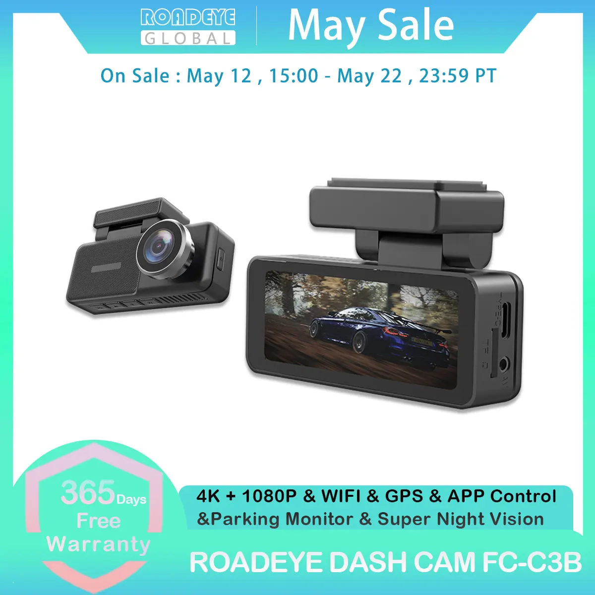 4K Dash Cam with Front&Rear Night Vision Wifi Car DVR GPS Voice Control Loop Recording Waterproof Parking Monitor for Cars SUV
4K Dash Cam with Front&Rear Night Vision Wifi Car DVR GPS Voice Control Loop Recording Waterproof Parking Monitor for Cars SUV