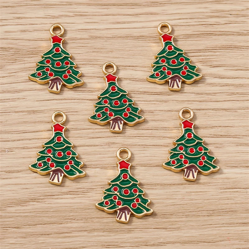 10pcs 16x21mm Cute Enamel Christmas Tree Charms Pendants for Jewelry Making Necklaces Earrings Bracelets DIY Crafts Accessories
10pcs 16x21mm Cute Enamel Christmas Tree Charms Pendants for Jewelry Making Necklaces Earrings Bracelets DIY Crafts Accessories