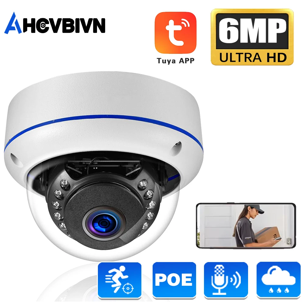 6MP Tuya Smart Life Explosion-Proof POE Dome IP Camera Outdoor Metal Shell Security Camera With Audio Record Motion Detection
6MP Tuya Smart Life Explosion-Proof POE Dome IP Camera Outdoor Metal Shell Security Camera With Audio Record Motion Detection