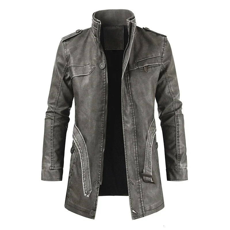Outfit Fashion Men Winter Brand Warm Casual Vintage Faux Leather Jacket Coat Men New Long Thick Fleece Leather Jacket Parkas
Outfit Fashion Men Winter Brand Warm Casual Vintage Faux Leather Jacket Coat Men New Long Thick Fleece Leather Jacket Parkas