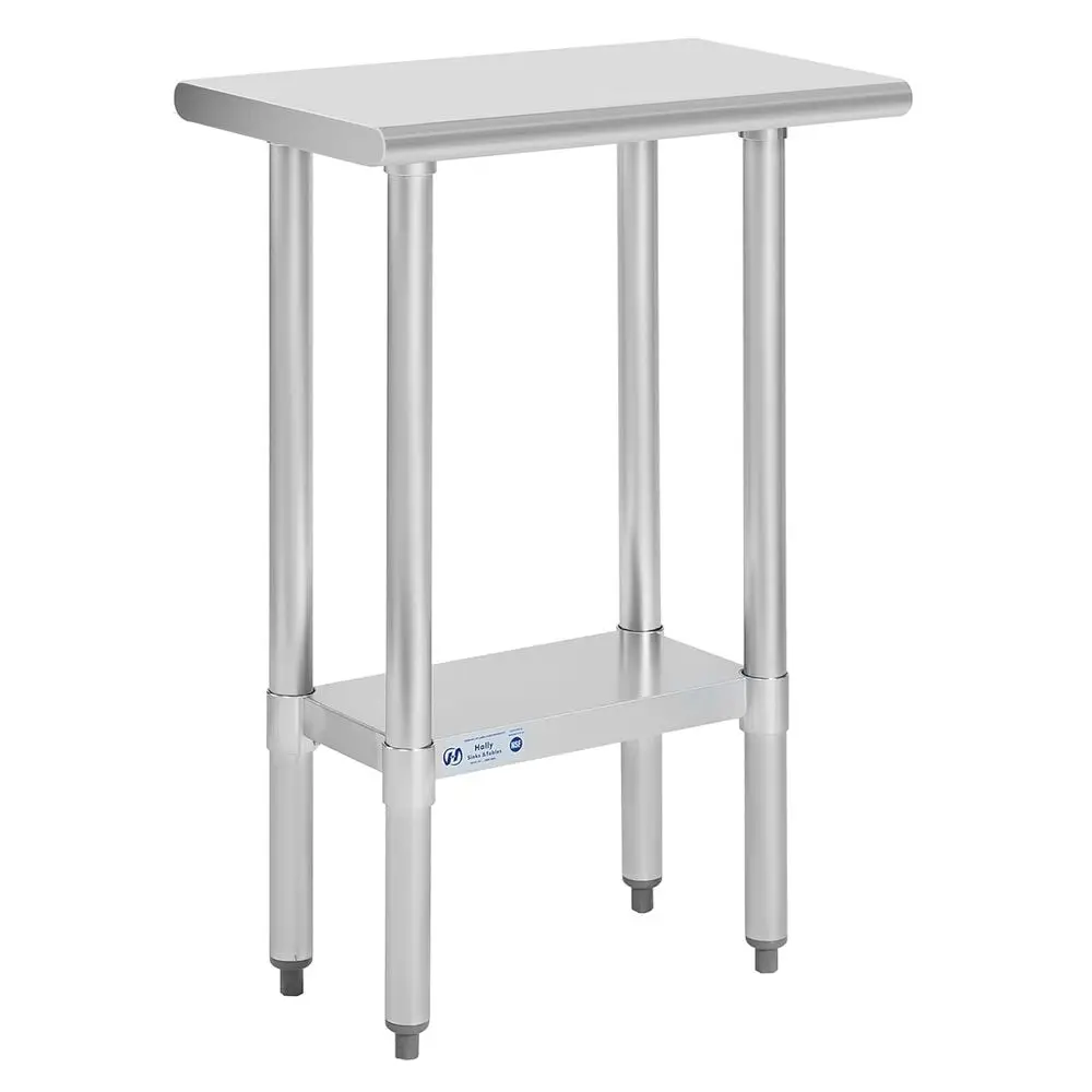Hally StainlSteel Table or Prep & Work 14 x 24 Inches, NS Commercial Heavy Duty Table with Undershel and Galvanized Legs or Rest
Hally StainlSteel Table or Prep & Work 14 x 24 Inches, NS Commercial Heavy Duty Table with Undershel and Galvanized Legs or Rest