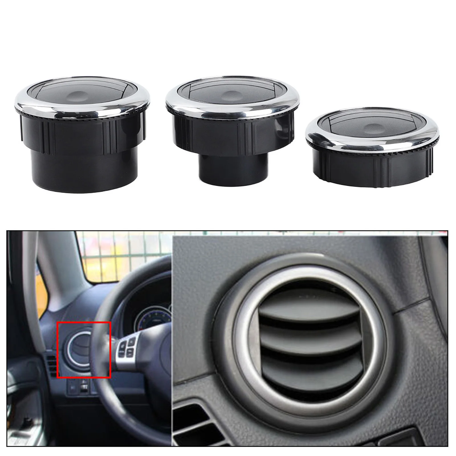 80mm Universal Car Vent Dashboard Air Conditioning Vent Deflector Knob Type Rotation Air Outlet Vent for Camper Caravan CNSPEED
80mm Universal Car Vent Dashboard Air Conditioning Vent Deflector Knob Type Rotation Air Outlet Vent for Camper Caravan CNSPEED