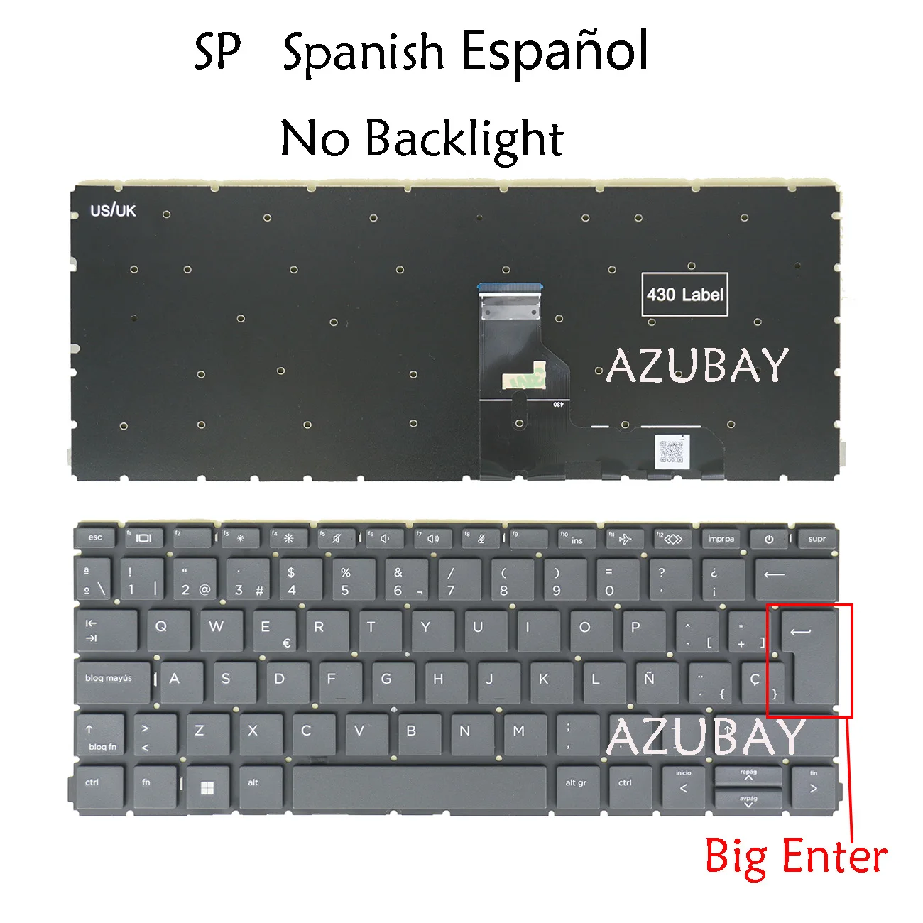 Spanish Keyboard for HP EliteBook 630 G9, 630 G10,Probook 630 G8, 430 G8, x360 435 G7, 435 G8, 435 G9, 435 G10 No Backlit
Spanish Keyboard for HP EliteBook 630 G9, 630 G10,Probook 630 G8, 430 G8, x360 435 G7, 435 G8, 435 G9, 435 G10 No Backlit