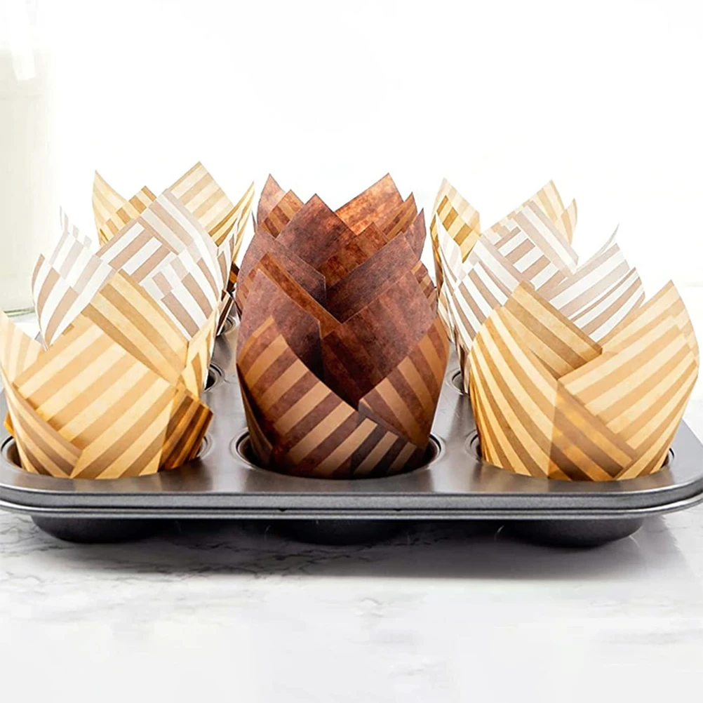 200Pcs Disposable Tulip Cupcake Liners Paper Muffin Baking Cups Cake Holders for Home Bakery Coffee Shops Cake Cups
200Pcs Disposable Tulip Cupcake Liners Paper Muffin Baking Cups Cake Holders for Home Bakery Coffee Shops Cake Cups