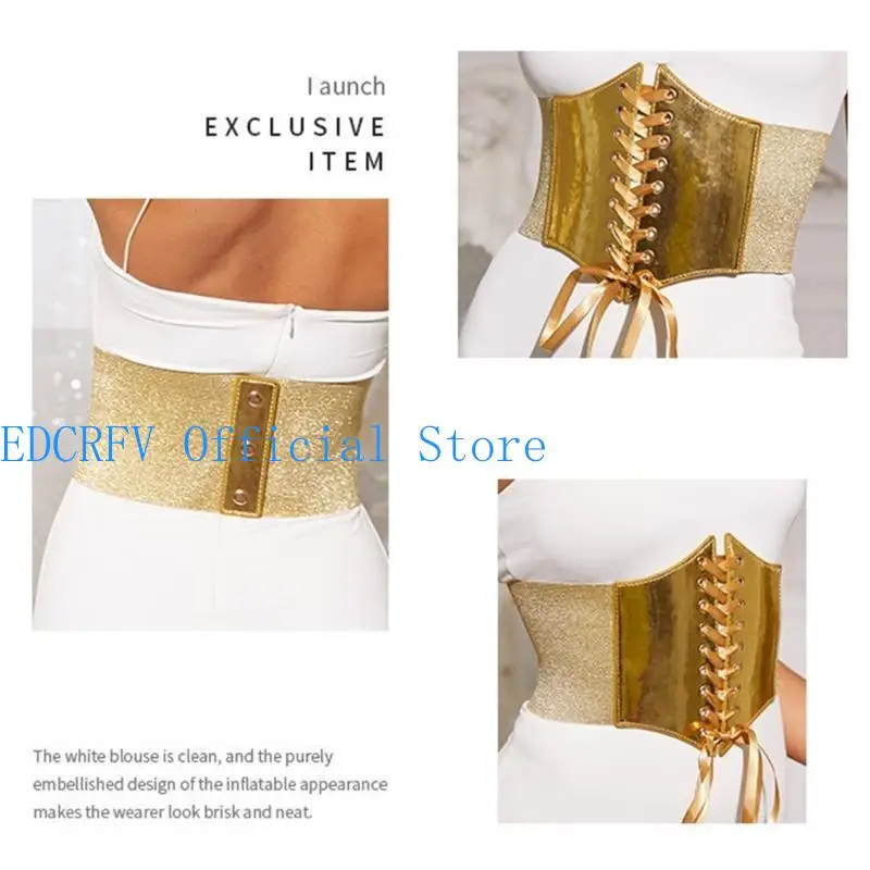 652F Elastic Belt for Dress Gold Corset Belt Big Gold Belt For Women y2k Corset Underbust Wide Dress Belt Waist Cinchs Belt
652F Elastic Belt for Dress Gold Corset Belt Big Gold Belt For Women y2k Corset Underbust Wide Dress Belt Waist Cinchs Belt