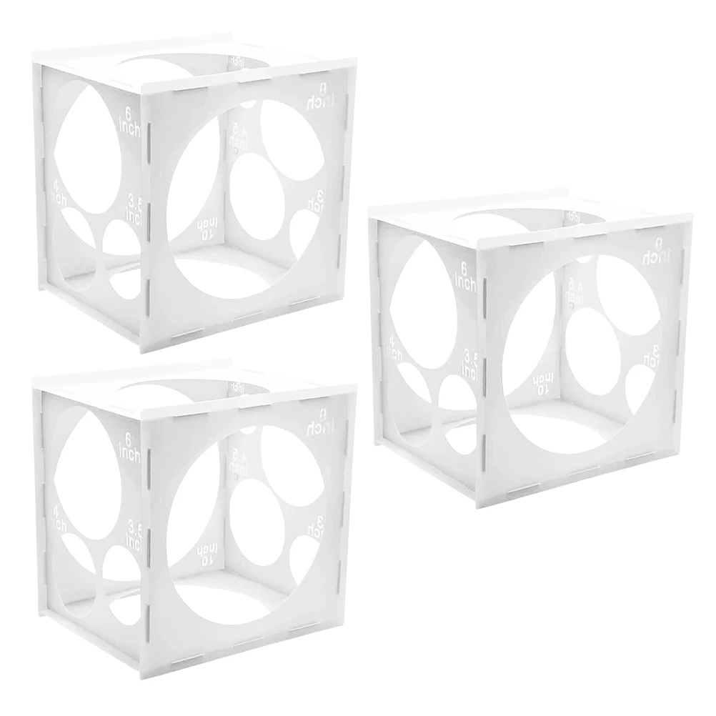 3Pcs Transparent Balloon Cube Sizer Measurement Tool Balloon Size Box for Party Decorations Arches DIY Transparent Balloons
3Pcs Transparent Balloon Cube Sizer Measurement Tool Balloon Size Box for Party Decorations Arches DIY Transparent Balloons