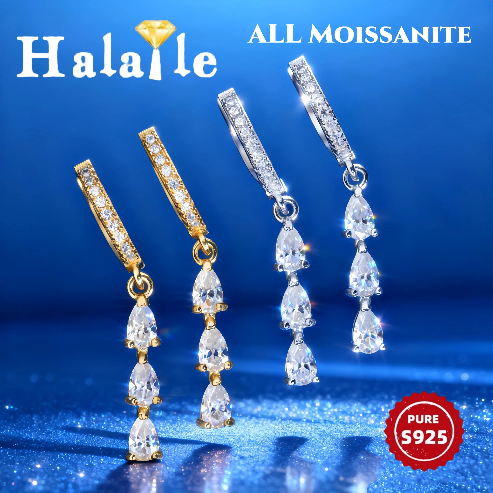 Halaile 3*5 мм, серьги-подвески с муассанитом/цирконом в виде груши, стерлинговое серебро S925 для женщин, изящные ювелирные изделия, сверкающий подарок
Halaile 3*5 мм, серьги-подвески с муассанитом/цирконом в виде груши, стерлинговое серебро S925 для женщин, изящные ювелирные изделия, сверкающий подарок